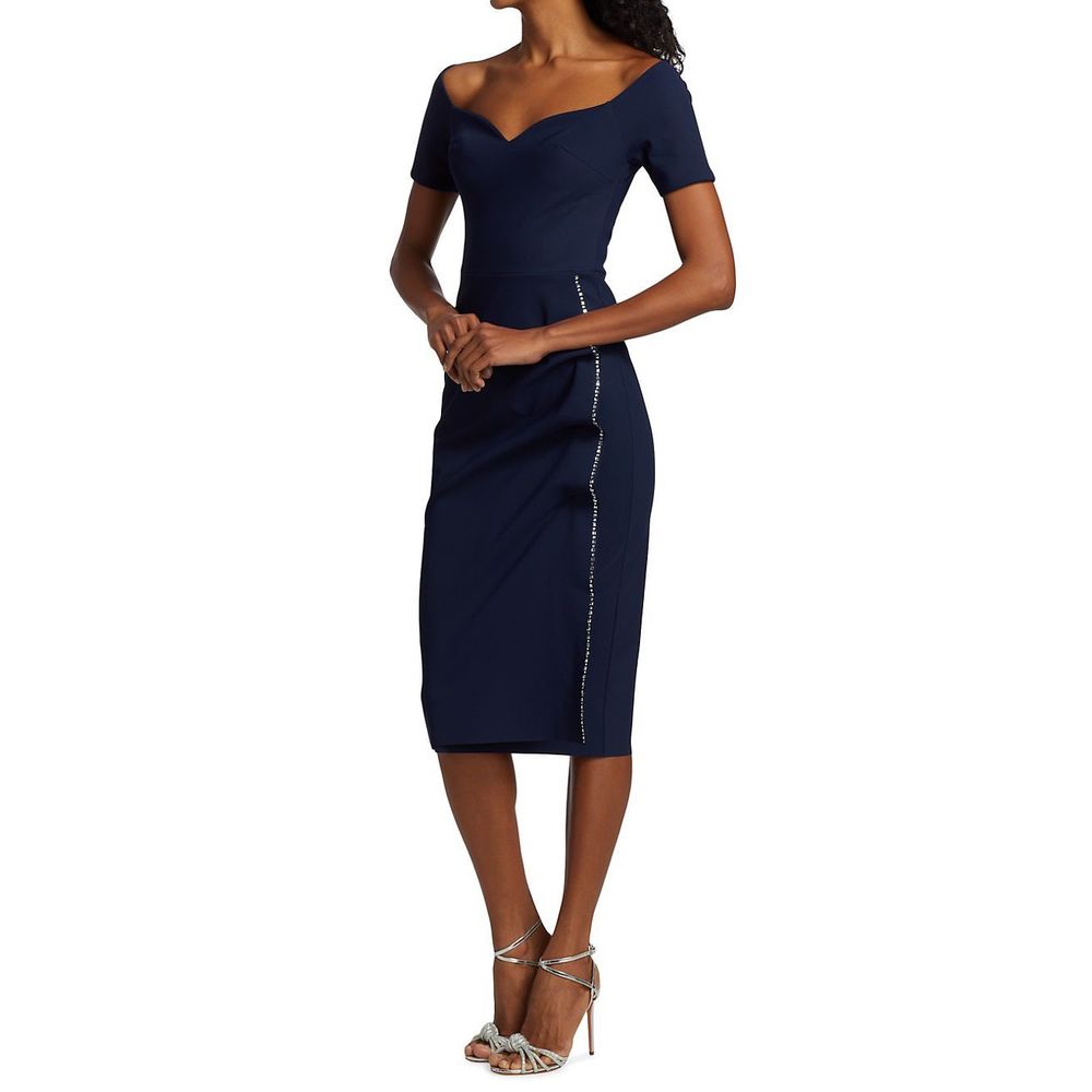 Chiara Boni Navy Midi Dress